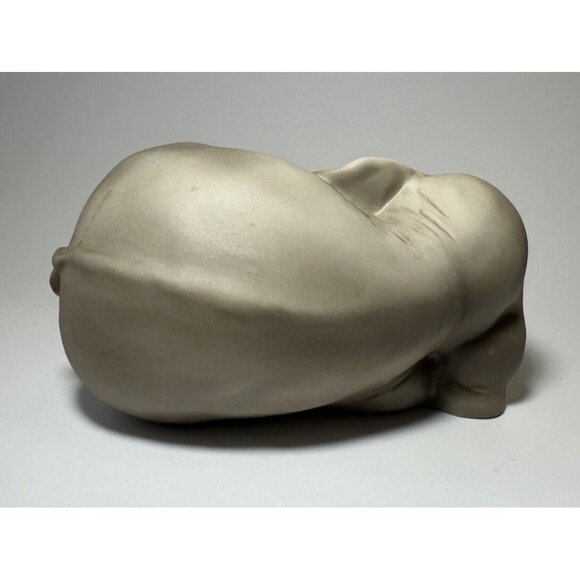 Sleeping Elephant Ceramic Artaffects Grey Napping Trunk Curled Up 1990 - Picture 4 of 8